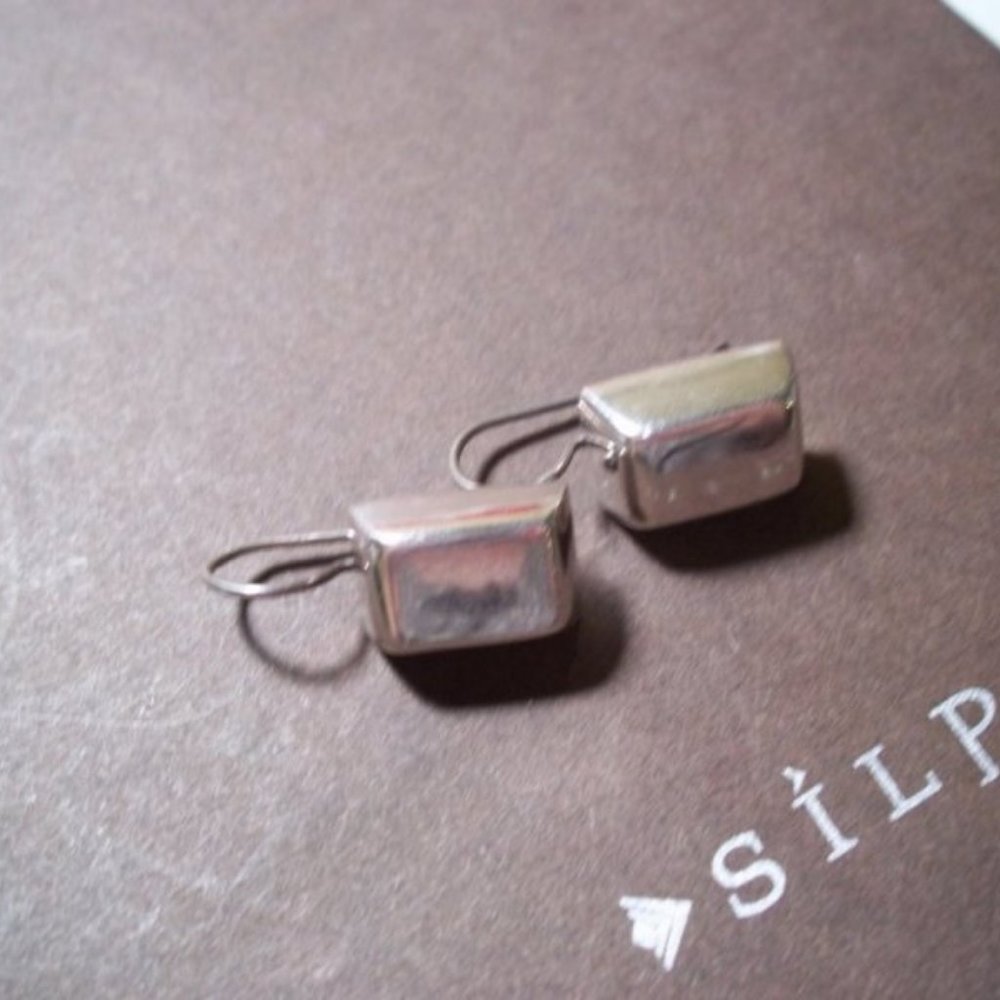 W0118 Retired Silpada Rectangular Chunky Earrings - image 1